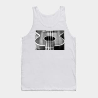 Tenor Ukulele in Black and White Tank Top